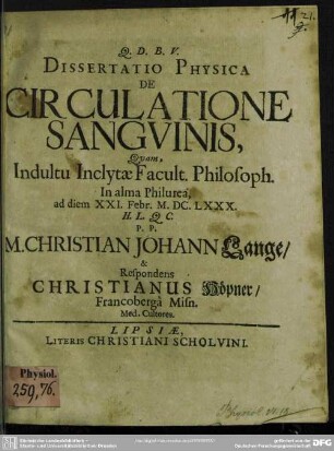 De circulatione sanguinis