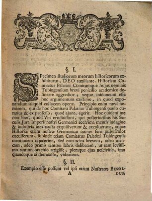 Joh. Friderici Helfferichii schediasma historicum de comitum Sueviae Palatinorum Tubigensium familia longe illustrissima, fatis, terris, officio, dignitate et praerogativis