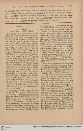 Literatur / [Notizen] / Kunstmarkt