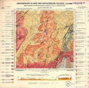 712 Gauting, Geologische Karte des Königreichs Bayern, 1:25000
