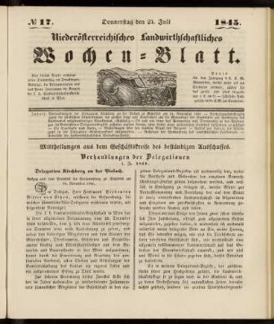No 17. Donnerstag den 24. Juli 1845