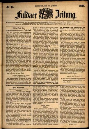 Ausgabe vom Samstag, den 24. Februar 1883.