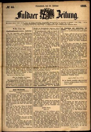 Ausgabe vom Samstag, den 24. Februar 1883.
