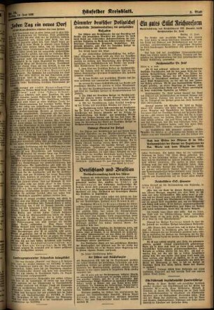 Zweite Ausgabe vom Freitag, den 19. Juni 1936.