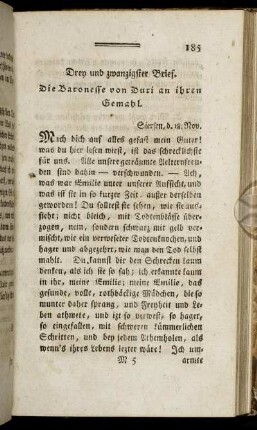 Drey und zwanzigster Brief.