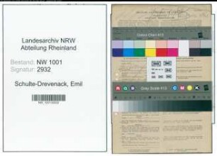 Entnazifizierung Emil Schulte-Drevenack, geb. 05.06.1881 (Rektor)