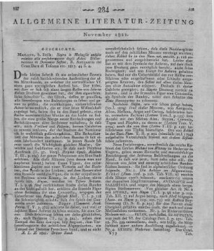 Sestini, D.: Sopra Le Medaglie Antiche Relative Alla Confederazione Degli Achei. Mailand: Stella 1817