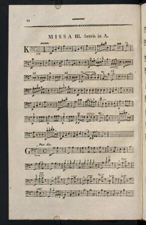 14-18, Missa III. brevis in A.