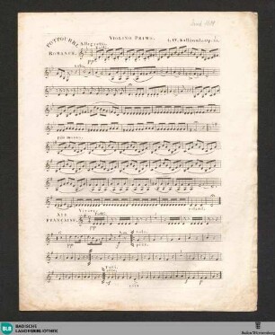 Premier Potpourri pour le Violon avec accompagnement d'Orchestre : Op. 35