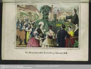 Das Fest der hundertsten Locomotive zu Chemnitz, 1858