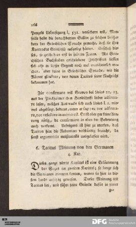 6. Tacitus Meinung von den Germanen.