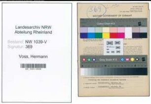 Entnazifizierung Hermann Voss , geb. 27.08.1894 (Justizgehilfe)