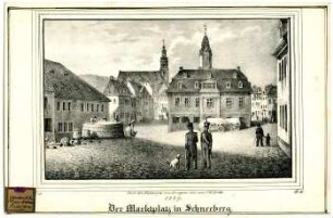 Der Marktplatz von Schneeberg. 1839.