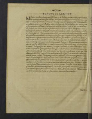 Benevole Lector.