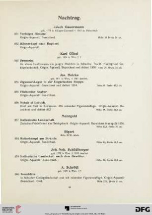 Nachtrag (Nr. 851-867)