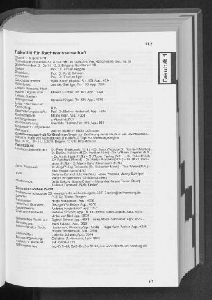 III.2 Fakultäten