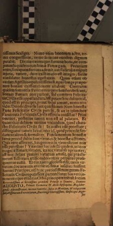 Illustris Augustei natalem L. oratione anniv. dedenter celebraturus ... invitat Christi. Weidling : [disquirens, num famae splendor pro civilis felicitatis parte reputandus sit?]