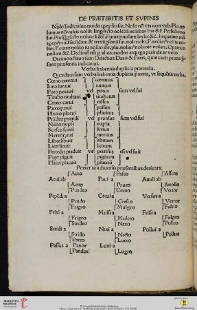 De praeteritis et supinus