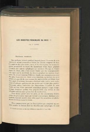 Les insectes rongeurs du bois