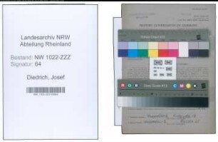 Entnazifizierung Josef Diedrich , geb. 17.11.1897 (Dachdecker)