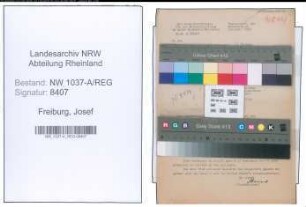 Entnazifizierung Josef Freiburg , geb. 18.10.1900 ()