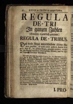 Regula De-Tri in ganzen Zahlen