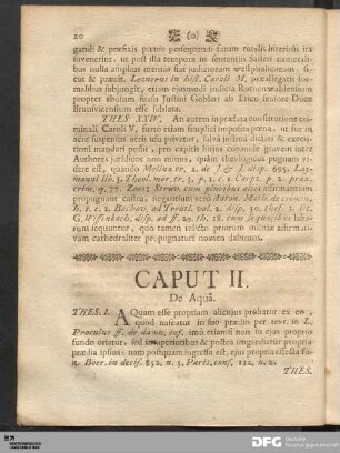 Caput II. De Aquâ.