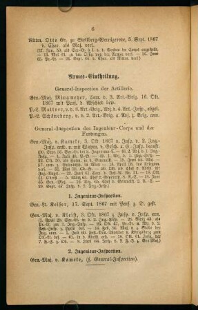 6-13, Armee-Eintheilung