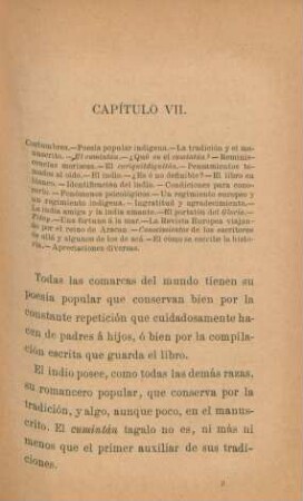 Capítulo VII. Costumbres. - ...
