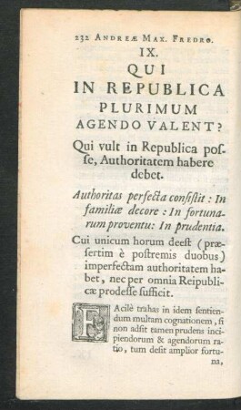 IX. Qui In Republica Plurimum Agendo Valent?
