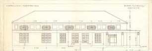 Pfann, Paul; München - Theresienhöhe; Ausstellung München 1908 - Basar - Flügel, Ostseite (Aufriss)