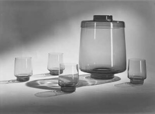 Bowle mit Gläsern von Friedrich Bundtzen : Bowle mit vier Gläsern von Friedrich Bundtzen, Weißwasser/Oberlausitz