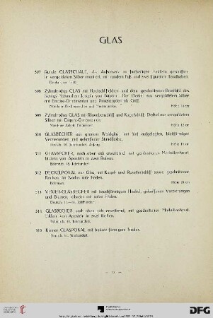 Glas (Nr. 507-515)