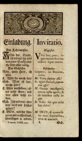Einladung. Invitatio