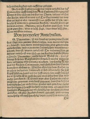Von zweyerley Antichristen.