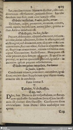 T [Tadeln - Einen Tugenthafften Sohn hast du, derhalben magst du dich erfrewen]]