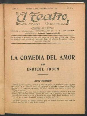 1921003100: La comedia del amor