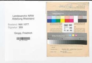 Entnazifizierung Friedrich Gropp , geb. 10.06.1906 (Amtsangestellter)