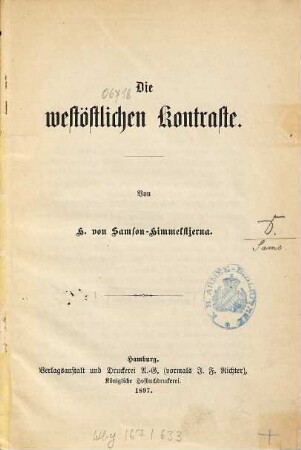 Die westöstlichen Kontraste