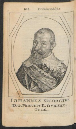 Iohannes Georgius D. G. Princeps E. Dux Saxoniae