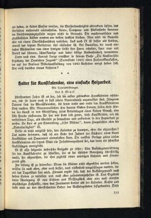 Halter für Kunstkalender, eine einfache Holz