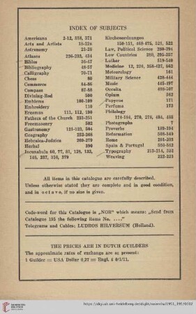Index of Subjects