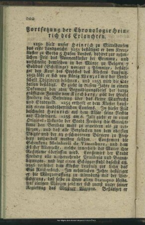 Fortsetzung der Chronologie Heinrichs des Erlauchten