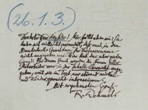 Brief an Friedrich Kayßler