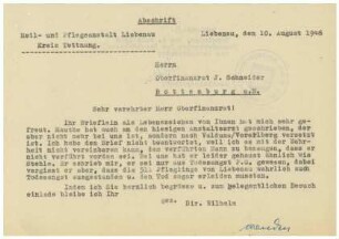 Zeugenaussagen - Anstalt Liebenau/Rosenharz, Anstalt Heggbach