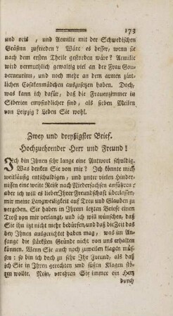 Zwey und dreyßigster Brief