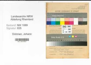 Entnazifizierung Johann Dohmen , geb. 22.11.1914 (Polizist)
