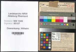 Entnazifizierung Wilhelm Doerenkamp , geb. 19.05.1882 (Kaufmann)