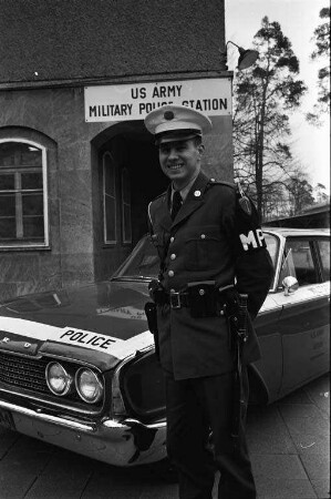 Amerikanische Militärpolizei in Karlsruhe.