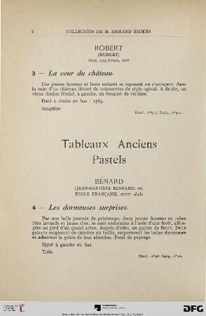 Tableaux anciens pastels (Nr. 1-17) mit Planche I-IV